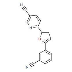 ChemSpider 2D Image | 6-[5-(3-Cyanophenyl)-2-furyl]nicotinonitrile | C17H9N3O