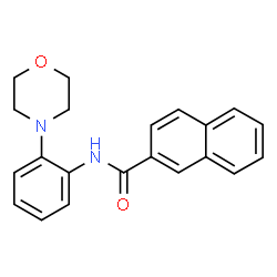 ChemSpider 2D Image | N-[2-(4-Morpholinyl)phenyl]-2-naphthamide | C21H20N2O2
