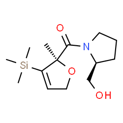 ChemSpider 2D Image | [(2S)-2-(Hydroxymethyl)-1-pyrrolidinyl][(2R)-2-methyl-3-(trimethylsilyl)-2,5-dihydro-2-furanyl]methanone | C14H25NO3Si