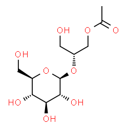 ChemSpider 2D Image | (2R)-2-(beta-D-Glucopyranosyloxy)-3-hydroxypropyl acetate | C11H20O9