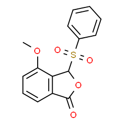 ChemSpider 2D Image | 4-Methoxy-3-(phenylsulfonyl)-2-benzofuran-1(3H)-one | C15H12O5S