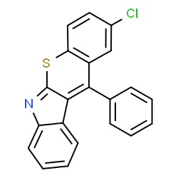 ChemSpider 2D Image | 2-Chloro-11-phenylthiochromeno[2,3-b]indole | C21H12ClNS