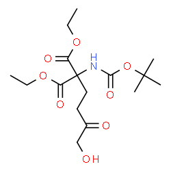 ChemSpider 2D Image | Diethyl (4-hydroxy-3-oxobutyl)({[(2-methyl-2-propanyl)oxy]carbonyl}amino)malonate | C16H27NO8