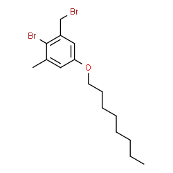 ChemSpider 2D Image | 2-Bromo-1-(bromomethyl)-3-methyl-5-(octyloxy)benzene | C16H24Br2O