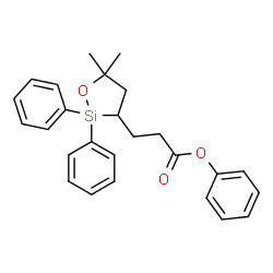 ChemSpider 2D Image | Phenyl 3-(5,5-dimethyl-2,2-diphenyl-1,2-oxasilolan-3-yl)propanoate | C26H28O3Si