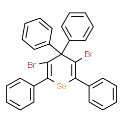 ChemSpider 2D Image | 3,5-Dibromo-2,4,4,6-tetraphenyl-4H-selenopyran | C29H20Br2Se
