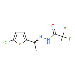 ChemSpider 2D Image | N'-[1-(5-Chloro-2-thienyl)ethylidene]-2,2,2-trifluoroacetohydrazide | C8H6ClF3N2OS