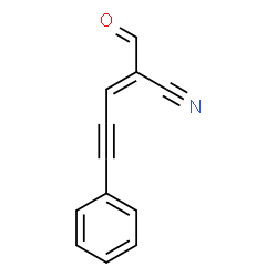 ChemSpider 2D Image | (2E)-2-Formyl-5-phenyl-2-penten-4-ynenitrile | C12H7NO