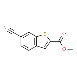 ChemSpider 2D Image | Methyl-6-cyan-1-benzothiophen-2-carboxylat | C11H7NO2S