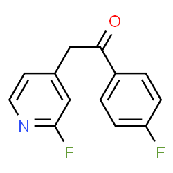 ChemSpider 2D Image | 1-(4-Fluorophenyl)-2-(2-fluoro-4-pyridinyl)ethanone | C13H9F2NO
