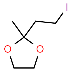 ChemSpider 2D Image | 2-(2-Iodoethyl)-2-methyl-1,3-dioxolane | C6H11IO2
