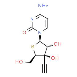 ChemSpider 2D Image | 3'-C-Ethynyl-4'-thiocytidine | C11H13N3O4S