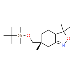 ChemSpider 2D Image | (6R)-6-({[Dimethyl(2-methyl-2-propanyl)silyl]oxy}methyl)-3,3,6-trimethyl-3,3a,4,5,6,7-hexahydro-2,1-benzoxazole | C17H33NO2Si