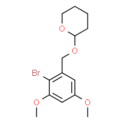ChemSpider 2D Image | 2-[(2-Bromo-3,5-dimethoxybenzyl)oxy]tetrahydro-2H-pyran | C14H19BrO4
