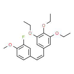 ChemSpider 2D Image | 1,2,3-Triethoxy-5-[(Z)-2-(3-fluoro-4-methoxyphenyl)vinyl]benzene | C21H25FO4