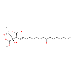 ChemSpider 2D Image | (2S,3E)-2-[(2S)-2-Hydroxy-1,4-dimethoxy-1,4-dioxo-2-butanyl]-11-oxo-3-octadecenoic acid | C24H40O8