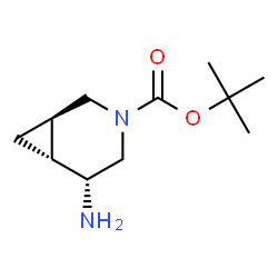 ChemSpider 2D Image | 2-Methyl-2-propanyl (1R,5R,6R)-5-amino-3-azabicyclo[4.1.0]heptane-3-carboxylate | C11H20N2O2