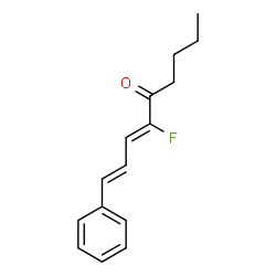 ChemSpider 2D Image | (1E,3Z)-4-Fluoro-1-phenyl-1,3-nonadien-5-one | C15H17FO