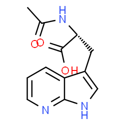 ChemSpider 2D Image | N-Acetyl-3-(1H-pyrrolo[2,3-b]pyridin-3-yl)-D-alanine | C12H13N3O3