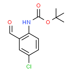 ChemSpider 2D Image | 1,1-Dimethylethyl N-(4-chloro-2-formylphenyl)carbamate | C12H14ClNO3