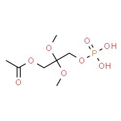 ChemSpider 2D Image | 2,2-Dimethoxy-3-(phosphonooxy)propyl acetate | C7H15O8P