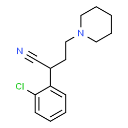 ChemSpider 2D Image | 2-(2-Chlorophenyl)-4-(1-piperidinyl)butanenitrile | C15H19ClN2