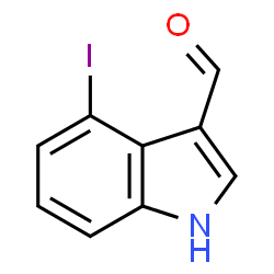 ChemSpider 2D Image | 4-Iodo-1H-indole-3-carbaldehyde | C9H6INO