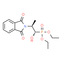 ChemSpider 2D Image | Diethyl [(1S,2S)-2-(1,3-dioxo-1,3-dihydro-2H-isoindol-2-yl)-1-hydroxypropyl]phosphonate | C15H20NO6P