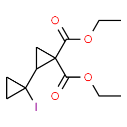 ChemSpider 2D Image | Diethyl 1'-iodo-1,1'-bi(cyclopropyl)-2,2-dicarboxylate | C12H17IO4