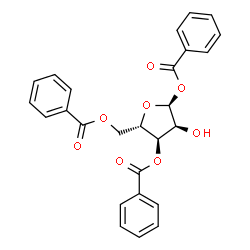 ChemSpider 2D Image | 1,3,5-TRI-O-BENZOYL-A-L-RIBOFURANOSE | C26H22O8