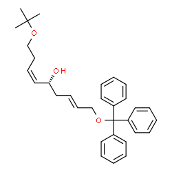 ChemSpider 2D Image | (2E,5R,6Z)-9-[(2-Methyl-2-propanyl)oxy]-1-(trityloxy)-2,6-nonadien-5-ol | C32H38O3