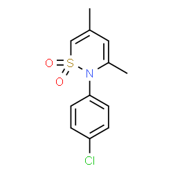 ChemSpider 2D Image | 2-(4-Chlorophenyl)-3,5-dimethyl-2H-1,2-thiazine 1,1-dioxide | C12H12ClNO2S
