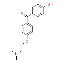 ChemSpider 2D Image | {4-[2-(Dimethylamino)ethoxy]phenyl}(4-hydroxyphenyl)methanone | C17H19NO3