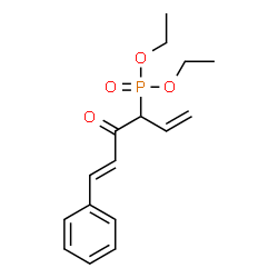 ChemSpider 2D Image | Diethyl [(5E)-4-oxo-6-phenyl-1,5-hexadien-3-yl]phosphonate | C16H21O4P