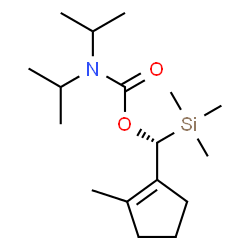 ChemSpider 2D Image | (R)-(2-Methyl-1-cyclopenten-1-yl)(trimethylsilyl)methyl diisopropylcarbamate | C17H33NO2Si