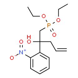 ChemSpider 2D Image | Diethyl [2-hydroxy-2-(2-nitrophenyl)-4-penten-1-yl]phosphonate | C15H22NO6P