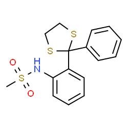 ChemSpider 2D Image | N-[2-(2-Phenyl-1,3-dithiolan-2-yl)phenyl]methanesulfonamide | C16H17NO2S3