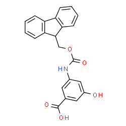 ChemSpider 2D Image | 3-{[(9H-Fluoren-9-ylmethoxy)carbonyl]amino}-5-hydroxybenzoic acid | C22H17NO5