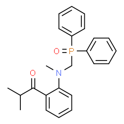 ChemSpider 2D Image | 1-(2-{[(Diphenylphosphoryl)methyl](methyl)amino}phenyl)-2-methyl-1-propanone | C24H26NO2P