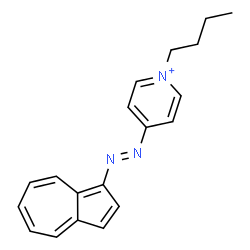 ChemSpider 2D Image | 4-[(E)-1-Azulenyldiazenyl]-1-butylpyridinium | C19H20N3