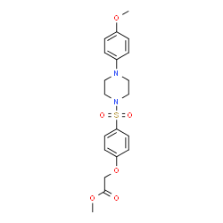 ChemSpider 2D Image | Methyl (4-{[4-(4-methoxyphenyl)-1-piperazinyl]sulfonyl}phenoxy)acetate | C20H24N2O6S