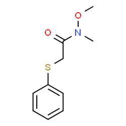 ChemSpider 2D Image | N-Methoxy-N-methyl-2-(phenylsulfanyl)acetamide | C10H13NO2S