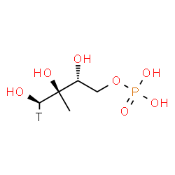 ChemSpider 2D Image | (2R,3R,4R)-2,3,4-Trihydroxy-3-methyl(4-~3~H_1_)butyl dihydrogen phosphate | C5H12TO7P