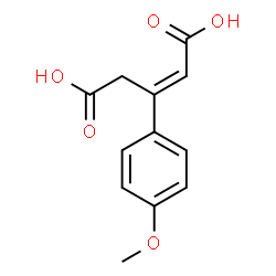 ChemSpider 2D Image | (2E)-3-(4-Methoxyphenyl)-2-pentenedioic acid | C12H12O5