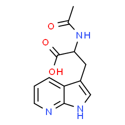 ChemSpider 2D Image | N-Acetyl-3-(1H-pyrrolo[2,3-b]pyridin-3-yl)alanine | C12H13N3O3