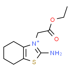 ChemSpider 2D Image | 2-Amino-3-(2-ethoxy-2-oxoethyl)-4,5,6,7-tetrahydro-1,3-benzothiazol-3-ium | C11H17N2O2S