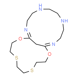 ChemSpider 2D Image | 2,11-Dioxa-5,8-dithia-13,16,19,22-tetraazabicyclo[10.10.1]tricosa-1(22),12-diene | C15H28N4O2S2