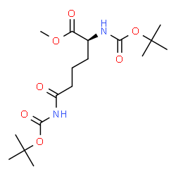 ChemSpider 2D Image | Methyl N~2~,N~6~-bis{[(2-methyl-2-propanyl)oxy]carbonyl}-6-oxo-L-lysinate | C17H30N2O7