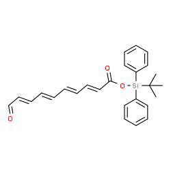 ChemSpider 2D Image | (2-Methyl-2-propanyl)(diphenyl)silyl (2E,4E,6E,8E)-10-oxo-2,4,6,8-decatetraenoate | C26H28O3Si