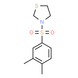 ChemSpider 2D Image | 3-(3,4-Dimethyl-benzenesulfonyl)-thiazolidine | C11H15NO2S2